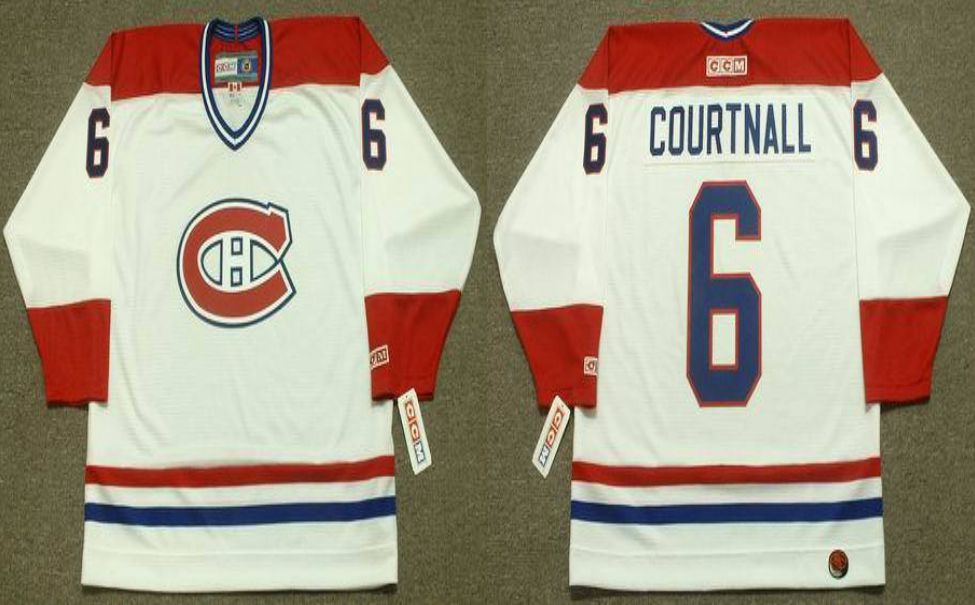 2019 Men Montreal Canadiens #6 Courtnall White CCM NHL jerseys